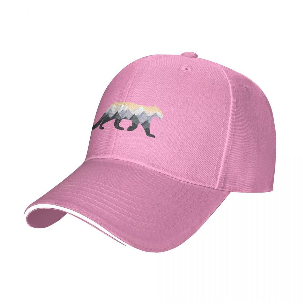 Minimal Snow Leopard with Mountains Cap Baseball Cap Sunscreen Dropshipping Unisex Hats Women's
