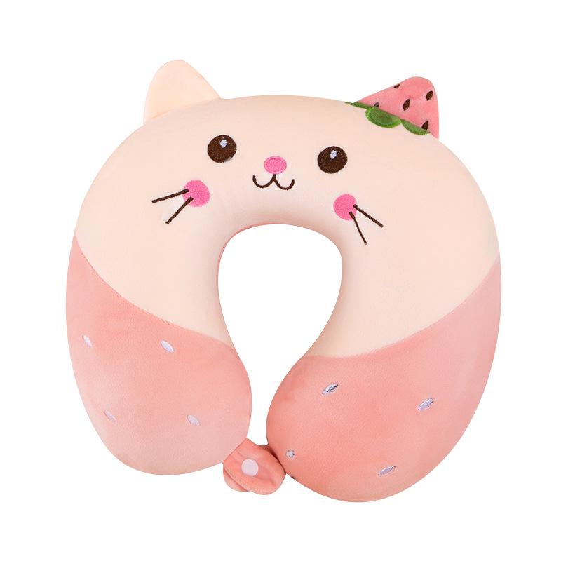 Customizable Cartoon Embroidery U-Shaped Memory Foam Neck Pillow for Travel & Home