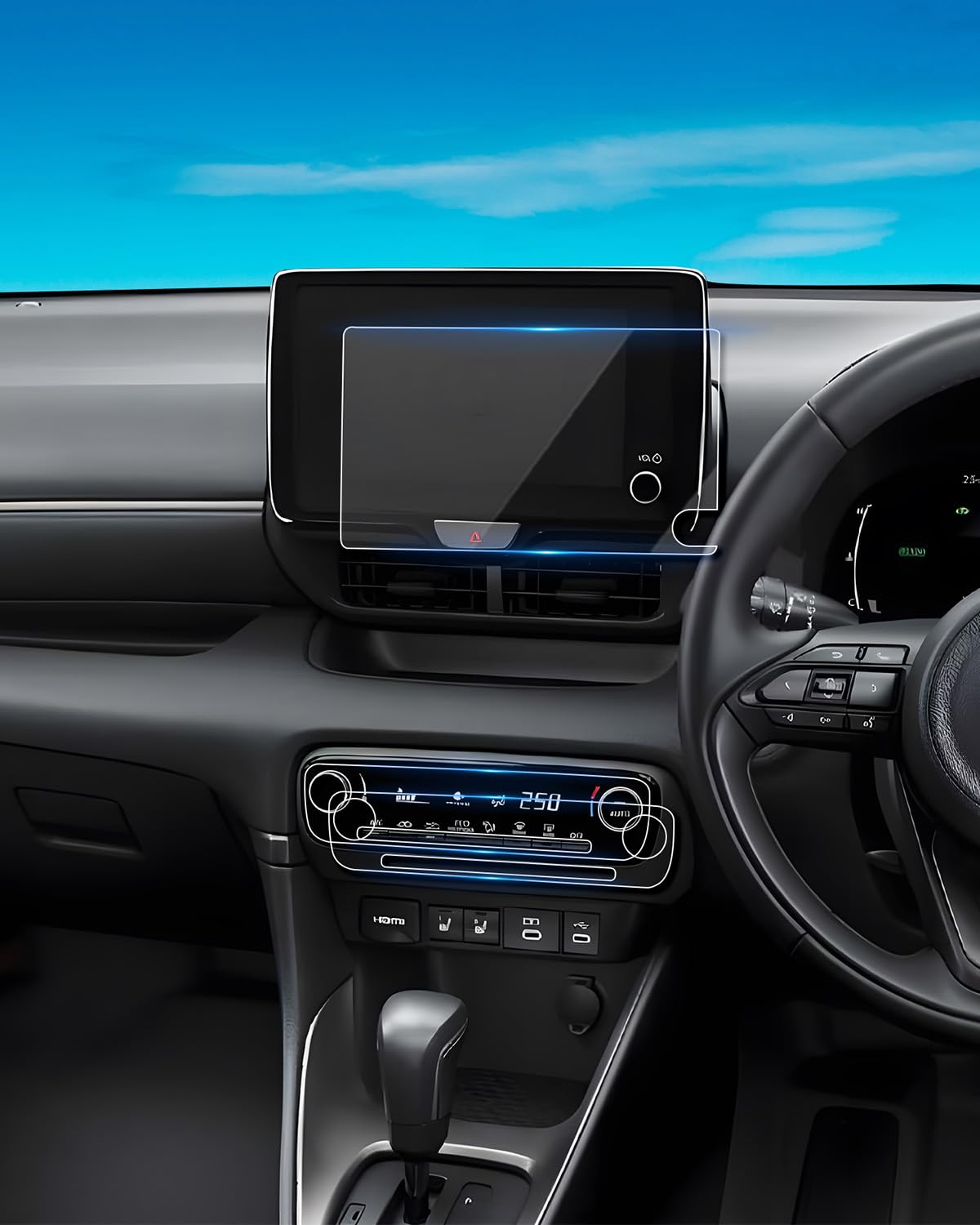 

ruiya 2024 Toyota Новый Yaris Эксклюзивная Улучшенная Модель Навигационная Пленка Пленка для Панели Кондиционера Пленка для Кондиционера Защитная Пленка для Автомобильной Навигации