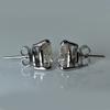 CERTIFIED 925 Starling Silver 14.7 Ct Synthetic Moissanite Heart Earring Pair MY.ER-20-NS