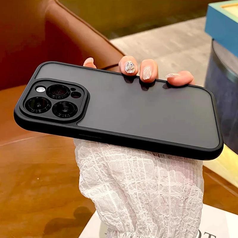 Luxury Matte Case For iPhone 17 11 16E 16 15 14 Plus 13 12 17 Pro MAX 17Air  Anti-fingerprint Full Protective Cover
