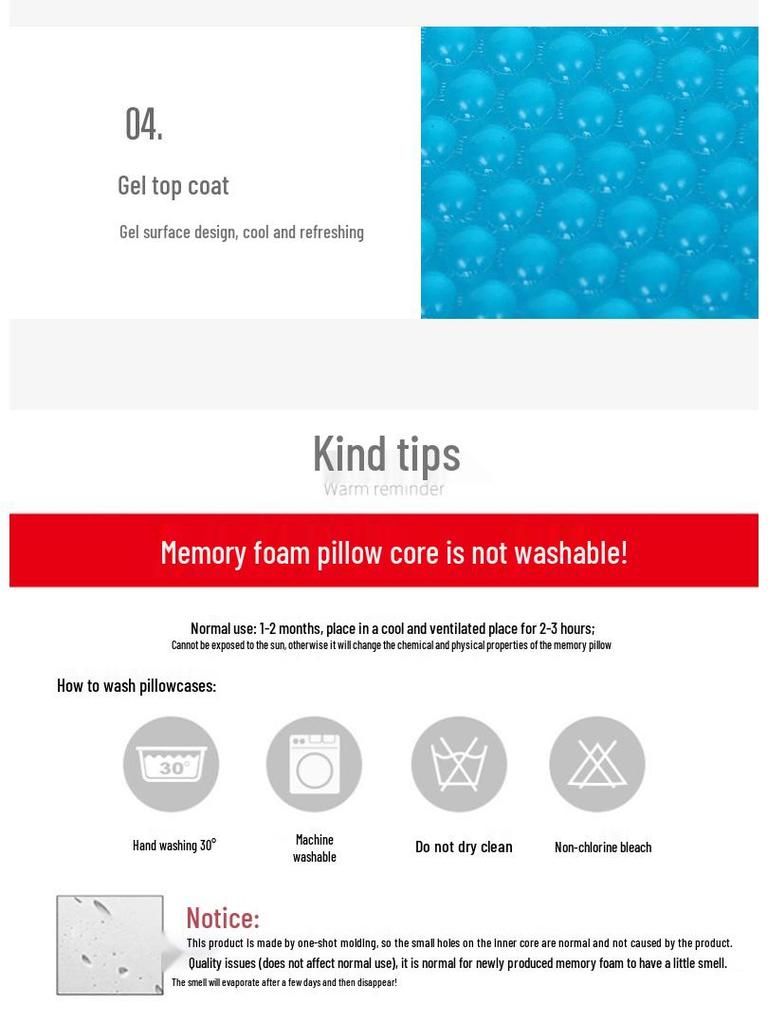 Gel Memory Foam Butterfly Pillow - Slow Rebound, Cool Touch Summer Sleeping Cushion