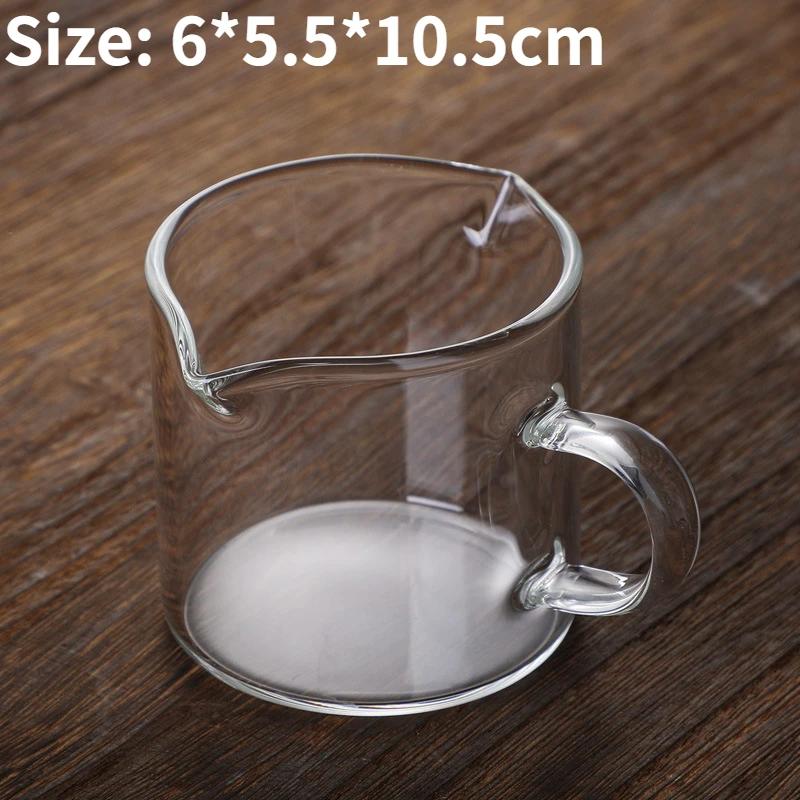 50/75/100ML Wooden Handle Glass Espresso Measuring Cup Double/Single Mouth Milk Latte Jug Coffee Supplies Kitchen Mug Drinkware