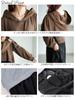 Gold Japan Plus Size Long Sleeve Hoodie with and Sizes Brown Women's Dress, Drawstring, Pockets, Flare, Fall/Spring, LL-3L, (nw-25046)