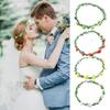 4Pcs Rose Flower Crown Bride Floral Hair Wreath Headband Garland Women Girls Hair Accessories Wedding Party Headwear