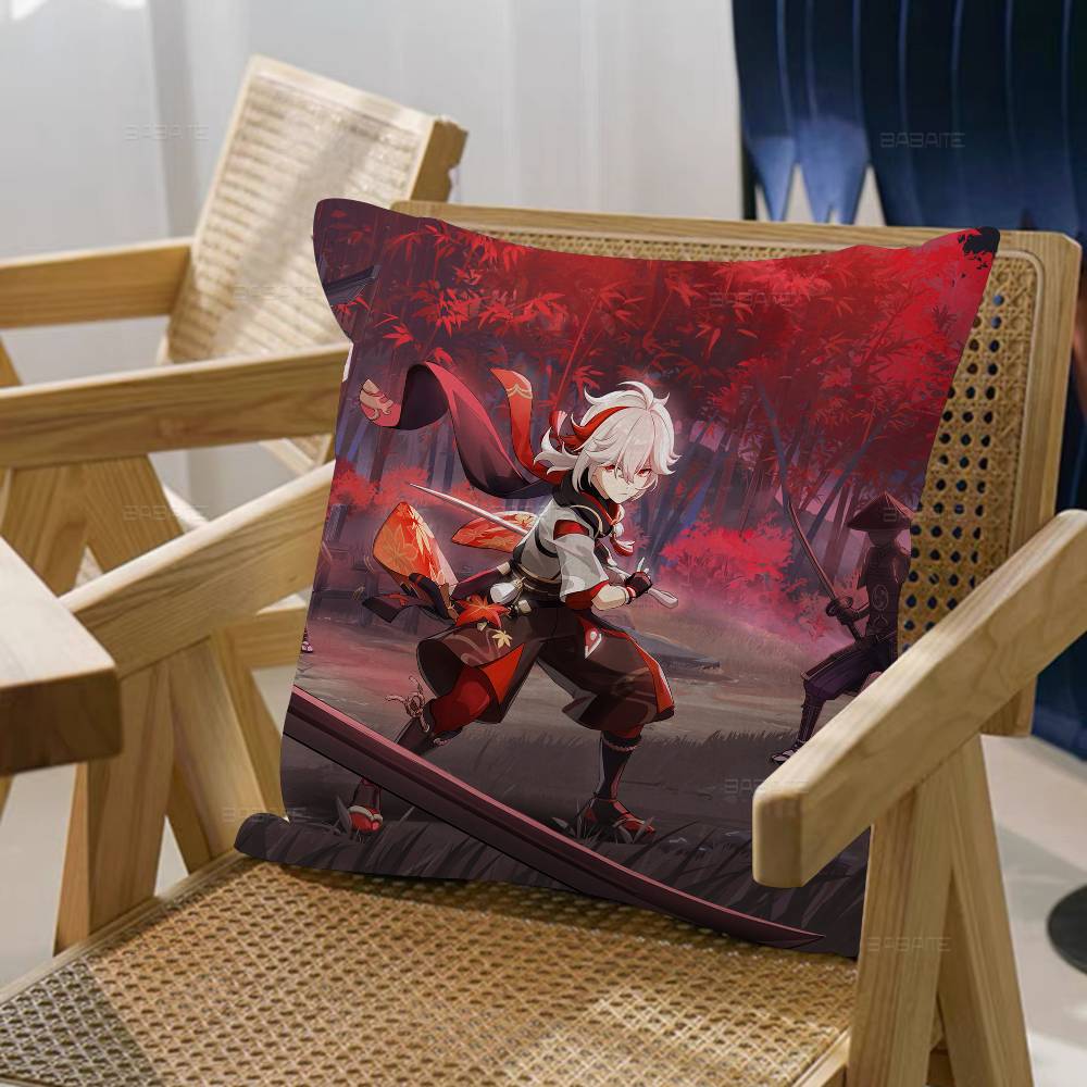 Kaedehara Kazuha Genshin Impact Pillow Cover Sofa Cushion Cover Home Room Decoration Children Gift