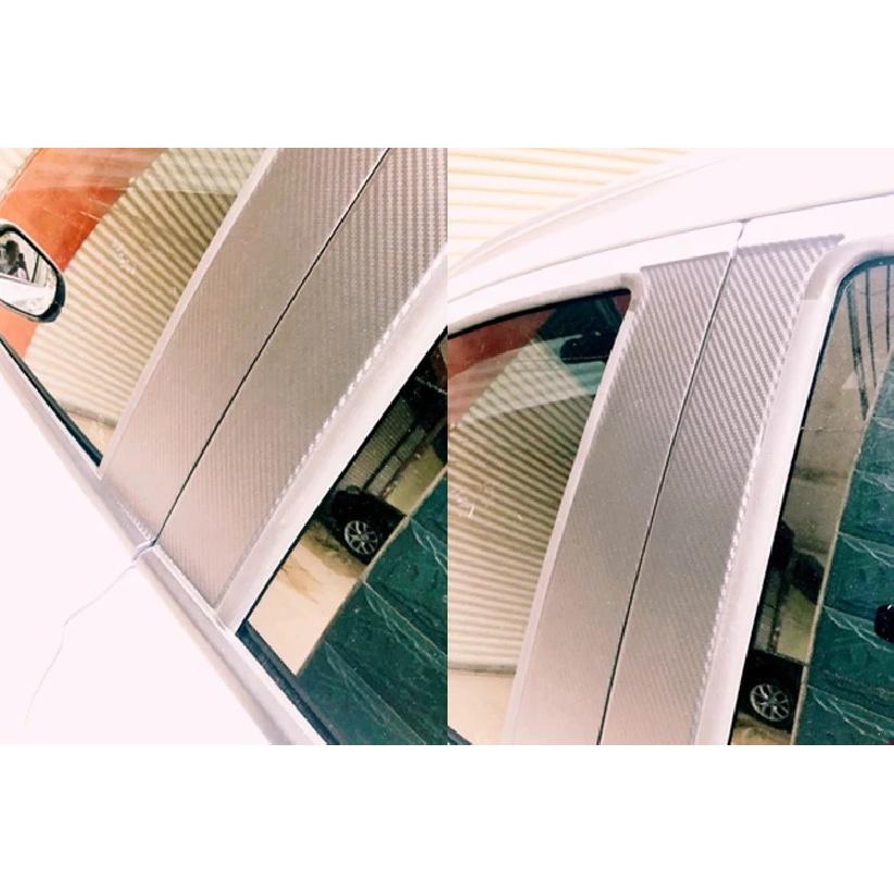 Car Styling Carbon Fiber Window Trim Garnish Pillar Middle Sticker Decoration Film For Honda HRV Vezel 2015 2016 2017 2018