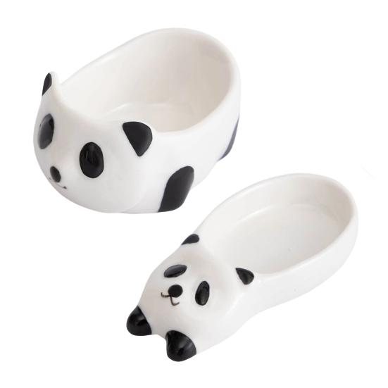 Panda Dipping Bowls Ceramic Sauce Dishes Cute Mini Bowls for Soy Sauce Condiments Snacks Serving And Table Decor