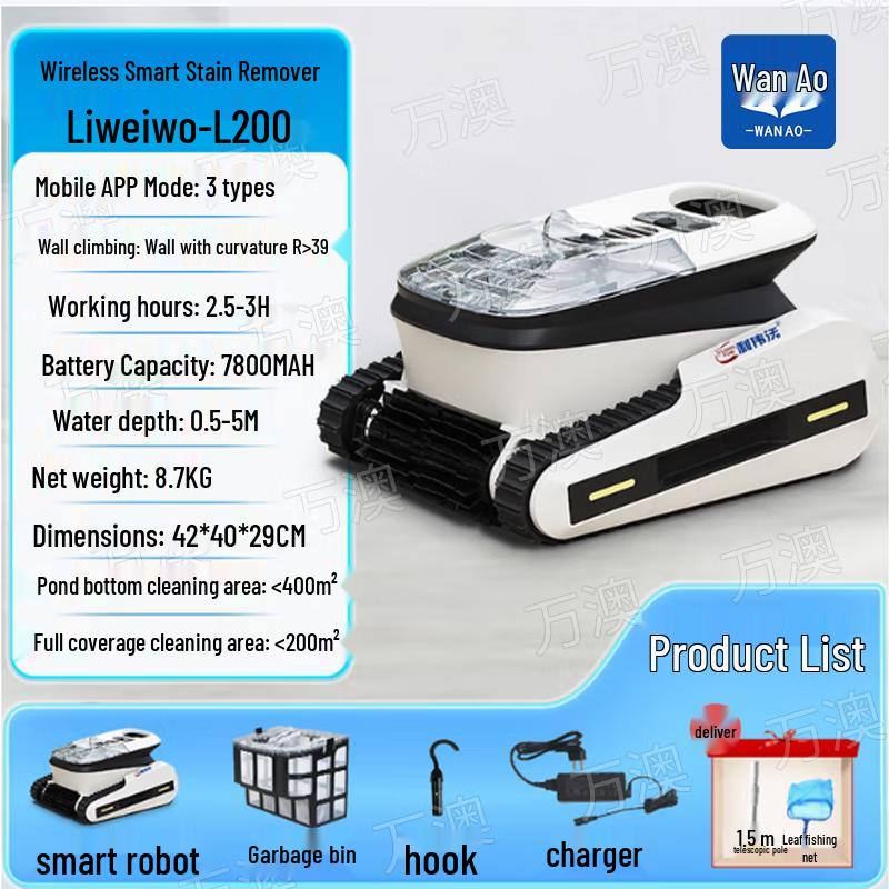 Wanaao Automatic Wireless Pool Vacuum Cleaner L200