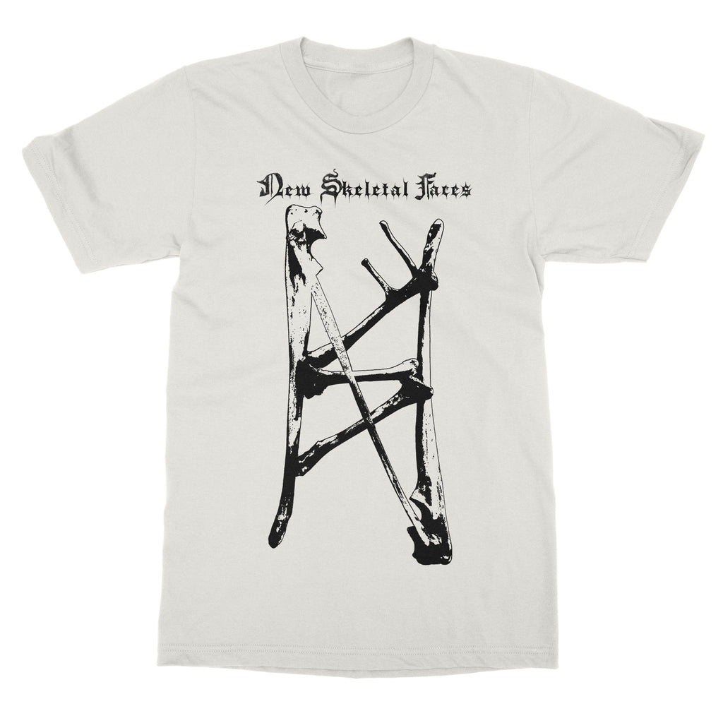 New Skeletal Faces Vintage Surreal Graphic Cotton TShirt Unisex Underground Metal Style Black Short Sleeve Top