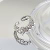 Temperament Simple Design Sense Niche Ring, Fashionable Personality High Sense Diamond Ring Women