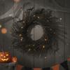 Glowing Halloween Branch Wreath Dark Style Spooky Halloween Wreath  Window