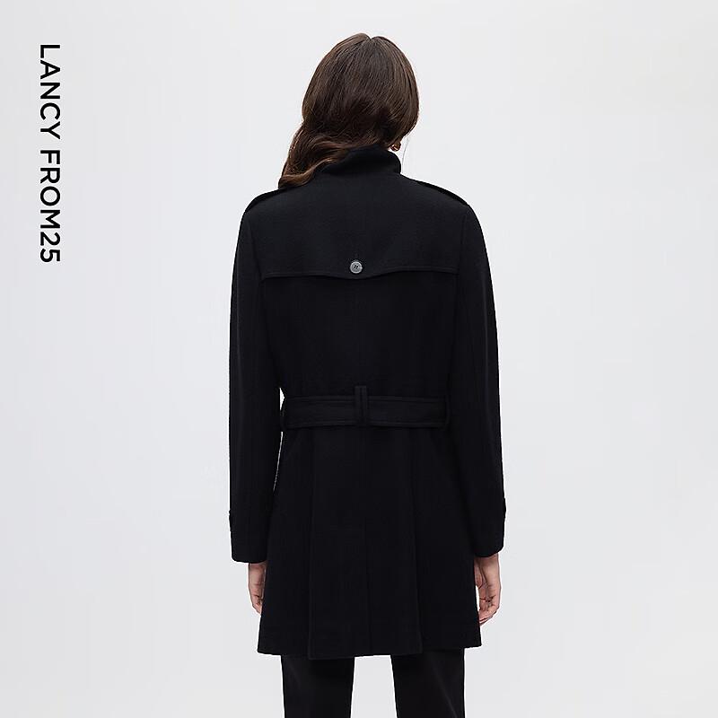 Langzi Retro Wool Blend Double-Breasted Overcoat