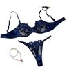 European & American Floral Embroidery Lingerie Set: Sexy Bra 23171