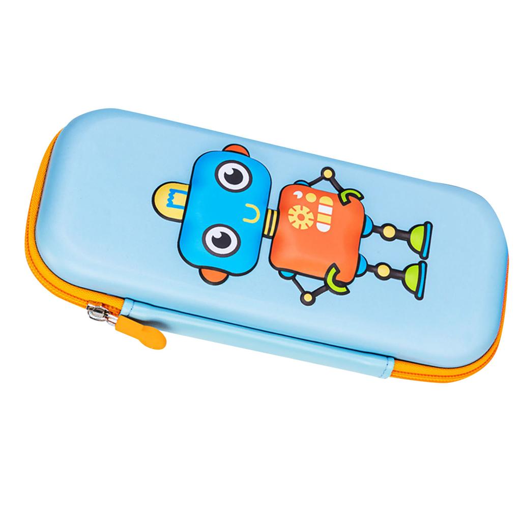 3D Robot Pencil Case Kids Cartoon Pencil Box EVA Large Capacity Pen Holder Portable Pencil Pouch