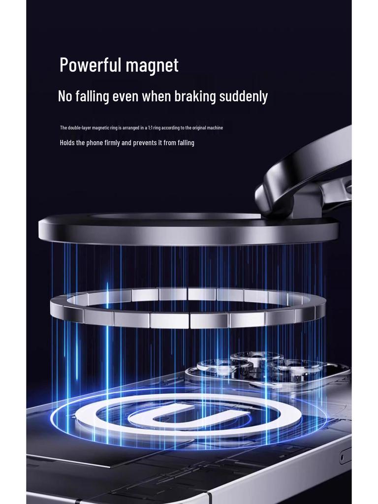 2025 Magnetic Car Phone Holder with Vacuum Suction Cup, Compatible with MagSafe