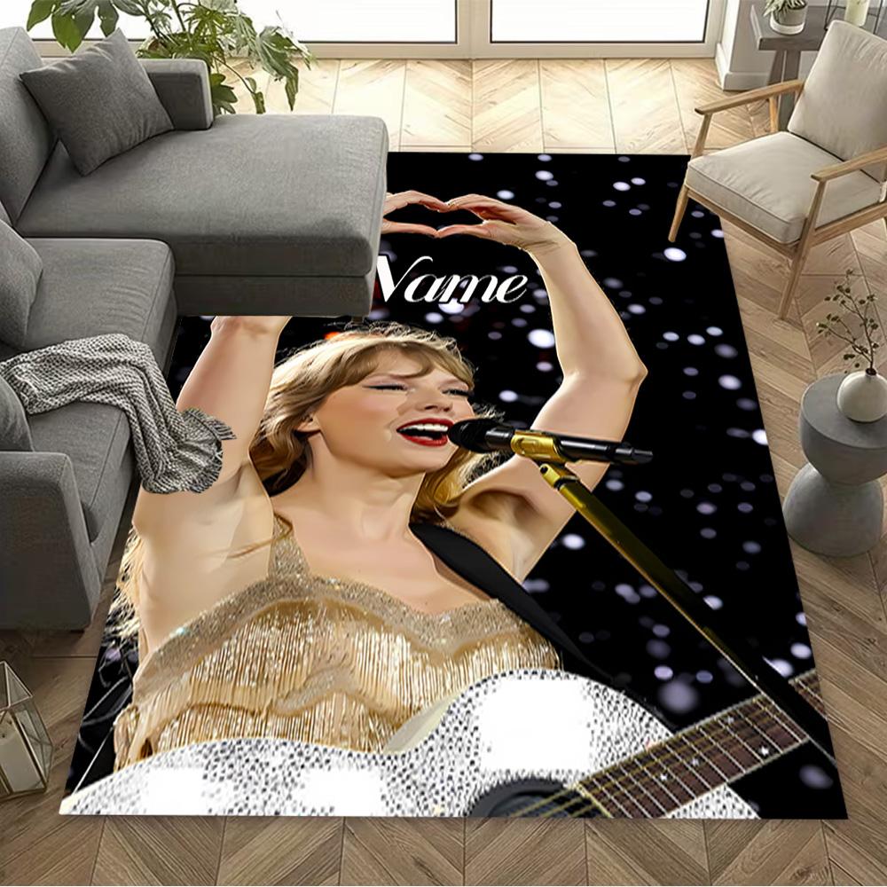 Love Song Performance Customize Your Name Area Rug Suitable for Bedrooms Game Room Playrooms Entryway Antislip Carpet Office home decor Spiritual Gift