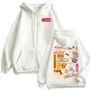 Morat Ya Es Manana Yem Baskılı Fermuarlı Kapüşonlu Sweatshirt Erkek Kadın Günlük Polar Fermuarlı Üst Sweatshirt Ceket Mont