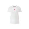 Cotton Arrow Logo Print Crew Neck Short Sleeve T-Shirt Women Tops White OWAA049R20B071000128