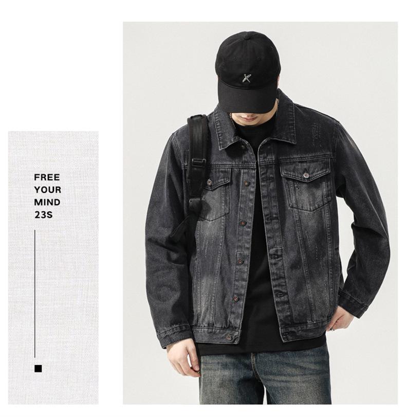 Men's Trendy Retro Denim Jacket - High-End, Versatile Workwear for Autumn/Winter