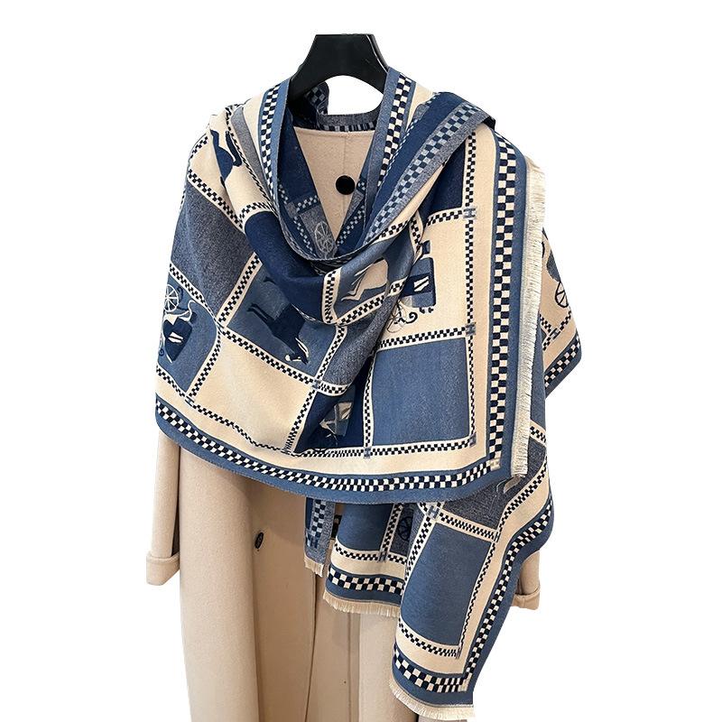 Ladies Popular Carriage Imitation Cashmere Thermal Scarf Fashionable And Sweet Air Conditioner Shawl