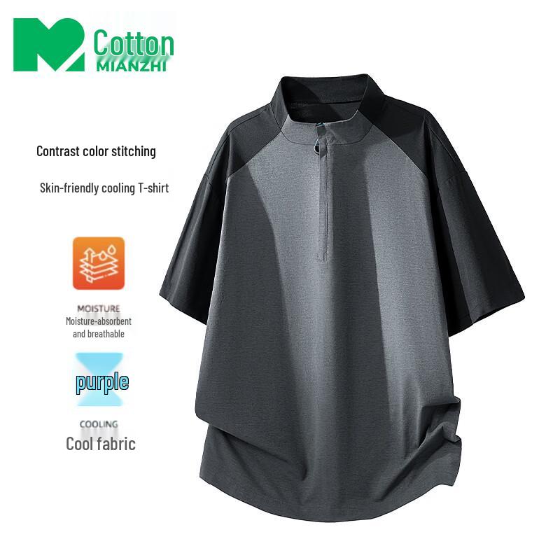 

Men s Spliced Cool & Breathable Short Sleeve T-Shirt 5XL