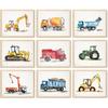 97 Decor Construction Room Decor For Boys - Toddler Boy Room Decor, Truck Wall Art For Kids Room, Car Pictures Wall Decor For Bedroom Playroom,