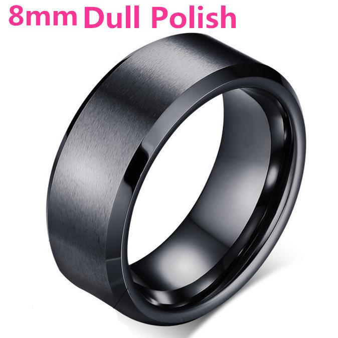 4-8mm Bright and Dull Polish Silver Stainless Steel For Men and Women Couple Ring