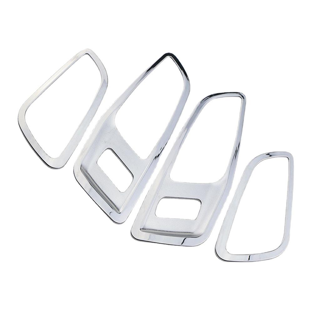 ABS Chrome Inner Door Handle Decorative Sequins Armrest Decoration Stickers Trim for Ford Kuga Escape 2014 -