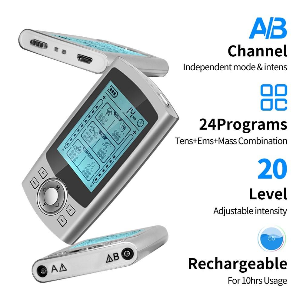 36 Modes Electric Body Massager Muscle Electrotherapy Stimulator Therapy Device EMS Massage Relax Tens Massager Back