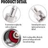10PCS Tire Valve Stem Caps, Nickel Brass Slotted Slot Valve Stem Caps with Valve Core Remover, with O Rubber Ring, Universal for Cars, SUV, Trucks,
