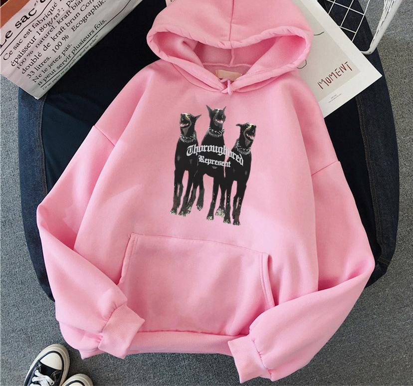 Rottweiler Dobermann Hip Hop Damen Hoodies Fleece Herbst Damen Lässiger Pullover Harajuku Streetwear Männlicher Hoody Kleidung Unisex