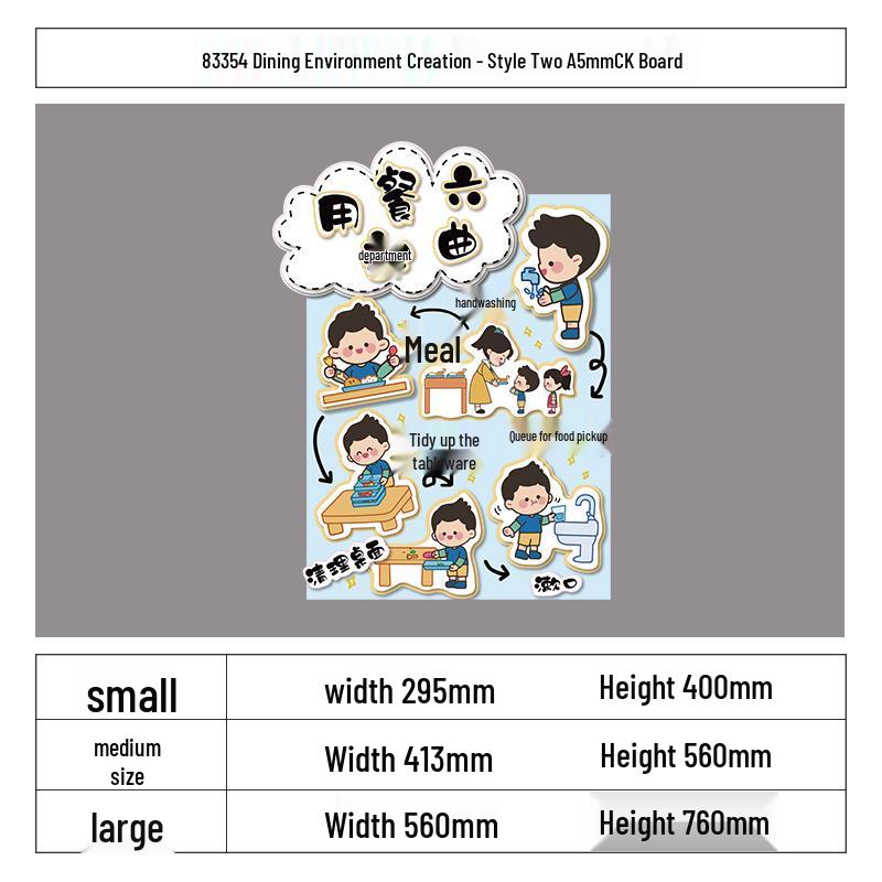 Healthy Diet Circular Economy Theme Wall Stickers for Kindergarten Small