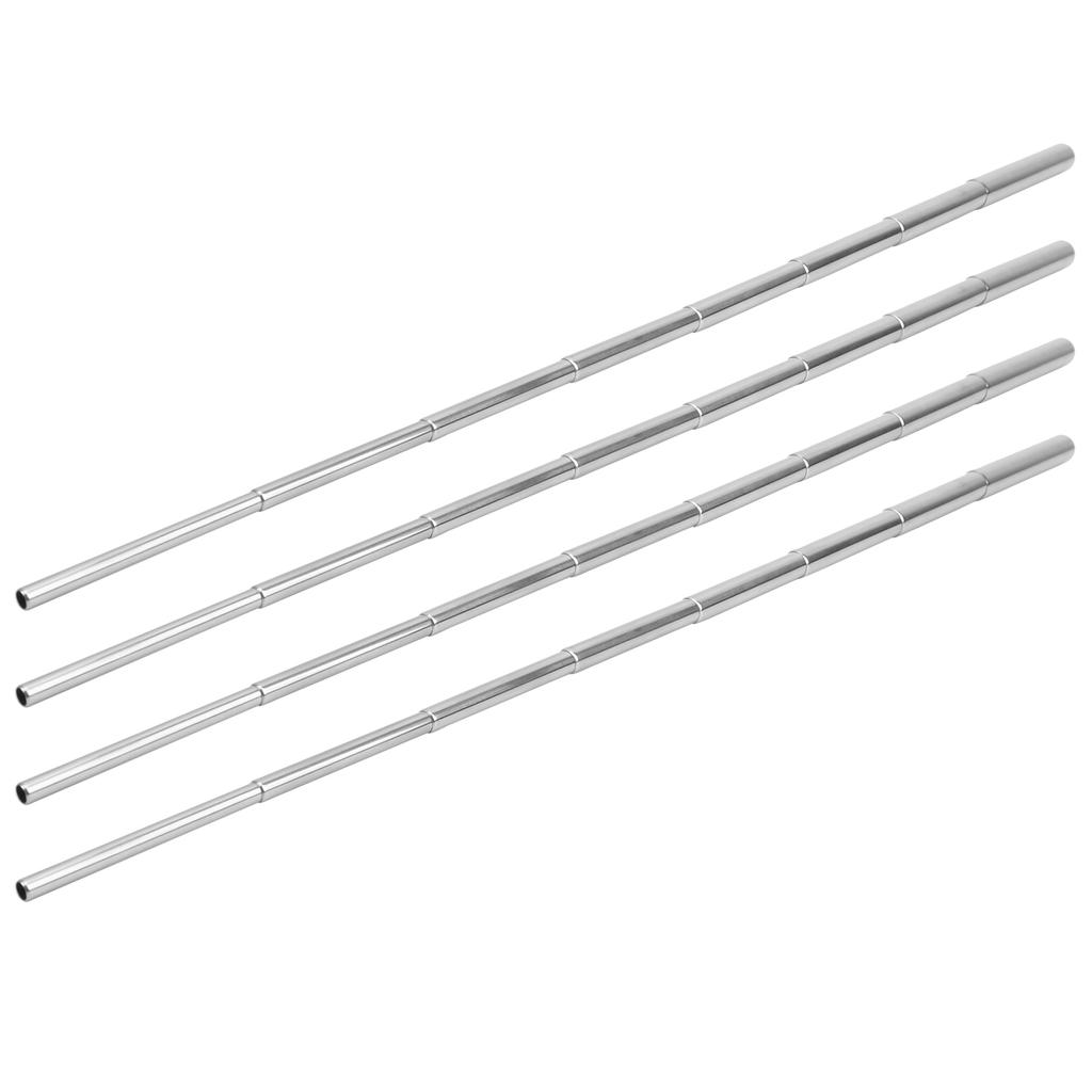 4pcs Outdoor Stainless Steel Collapsible Fire Bellows Blowing Tube Tool Camping Cooking