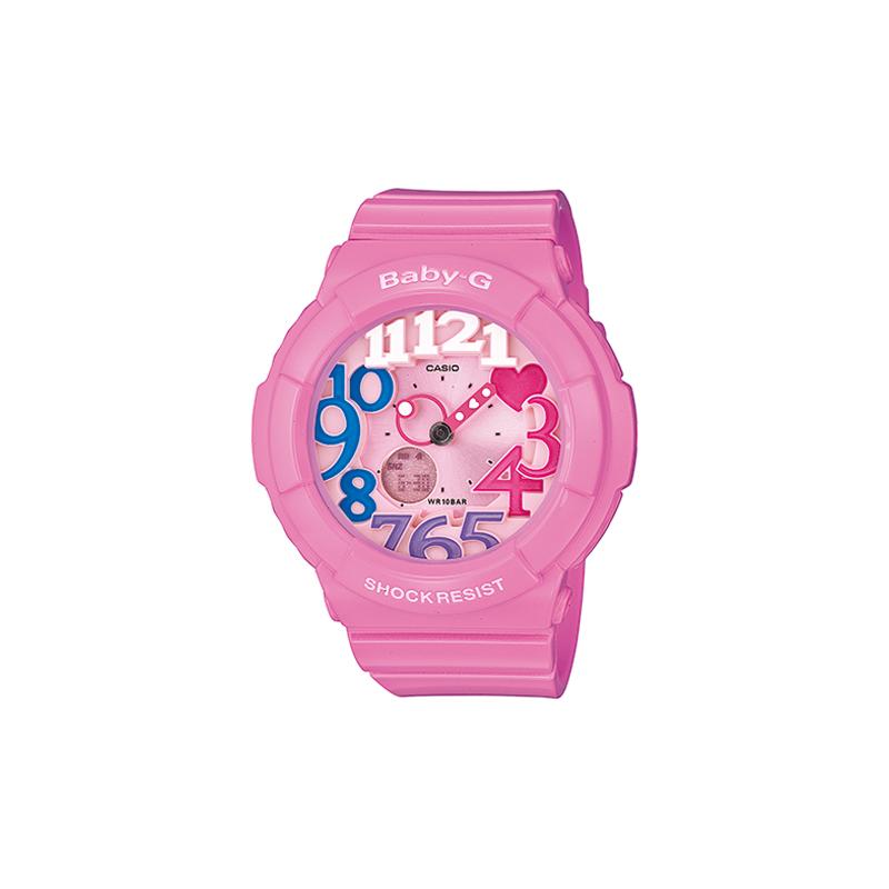 

Casio CASIOBABY-G series, sweet, cute, dynamic and vibrant pink, shockproof, 100m waterproof, stopwatch calendar, quartz movement, resin BGA-131-4B3 красный
