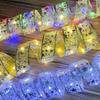 LED Ribbon Decoration Lights 10m Christmas Tree Decoration Ornaments Lace Bows String Lights Navidad Home Decors New Year 2025