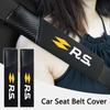 2PCS Car Carbon Fibre Seat Belt Cover Shoulder Pad For Renault RS Clio 2 3 4 5 6 MK2 MK3 MK4 Sport KNoleos Captur Kadjar Megane
