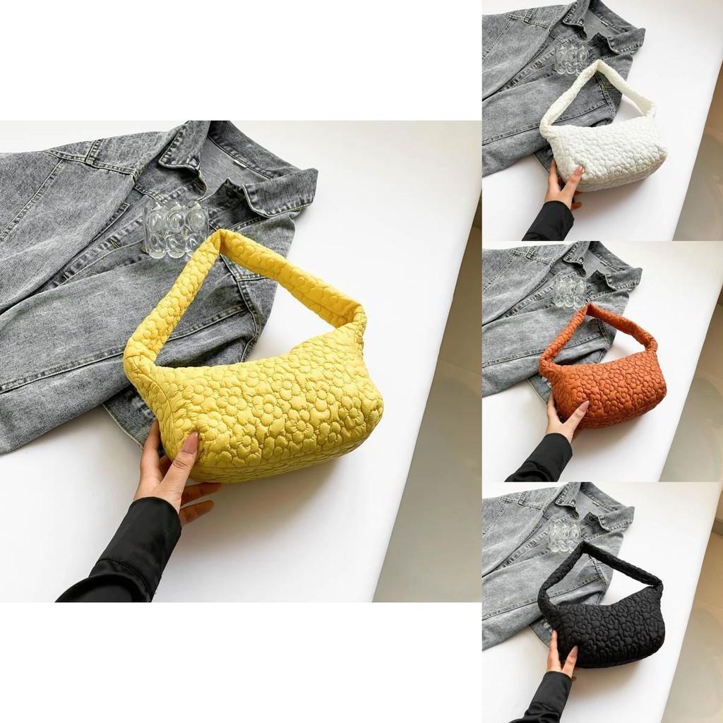 Versatile And Stylish Pleated Cloud Shoulder Bag For Women With Soft Fabric Design