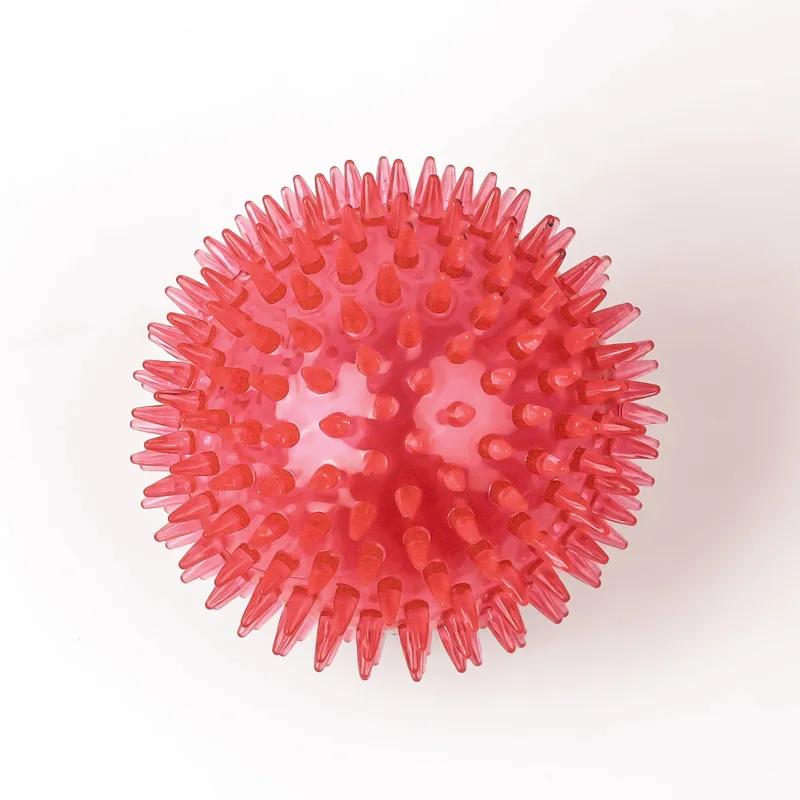 Pet Dog Toys Cat Puppy Sounding Toy Polka Squeaky Tooth Cleaning Ball TPR Training Pet Denti da masticare Giocattolo Thorn Balls Accessori