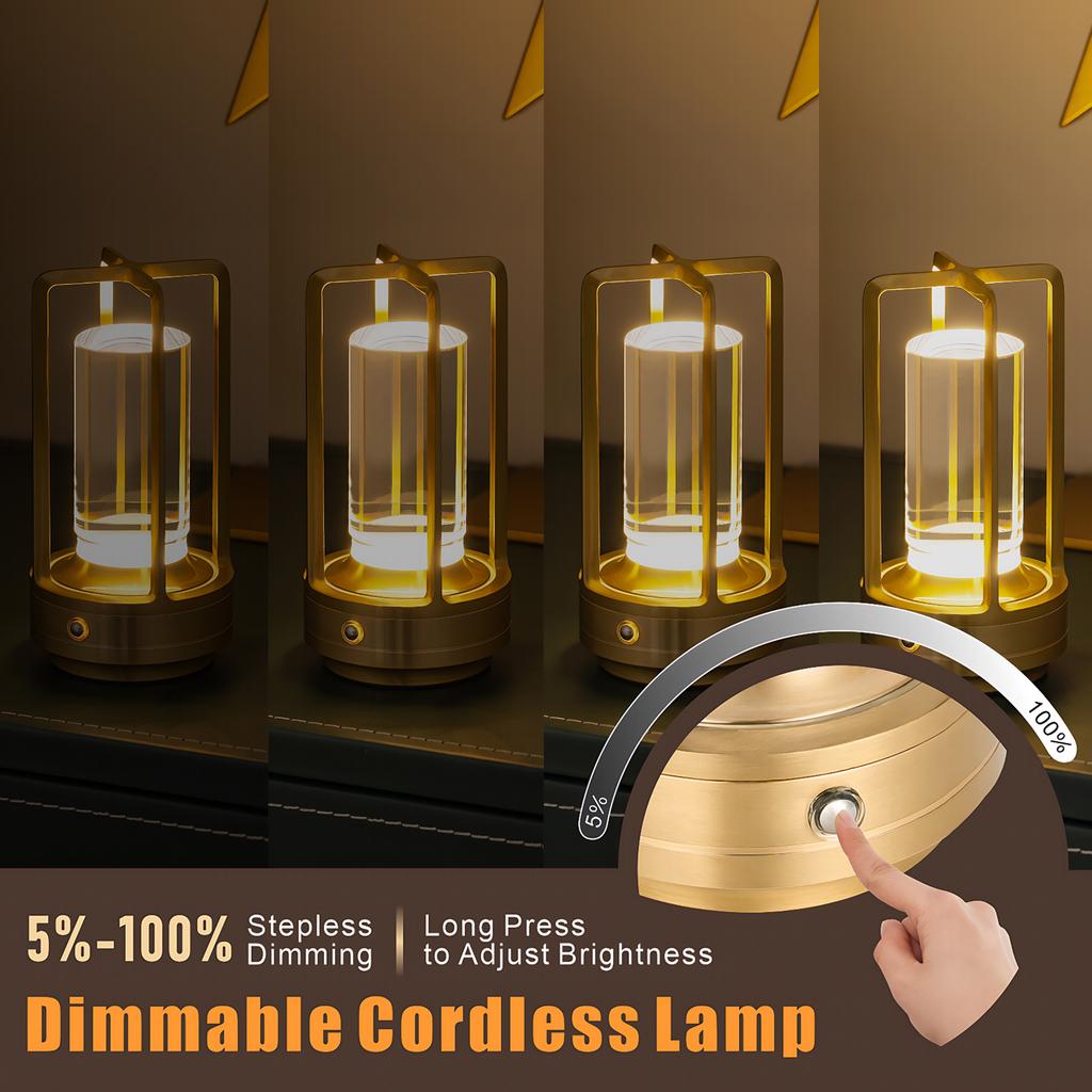 Rechargeable Led Cordless Table Lamp Style Desk Lamps Camping Atmosphere Light Restaurant Creative Beside Night Lights ABS