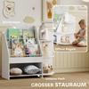 Children's shelf with 7 shelves for books and toys, rounded edges, supports 40 kg, white