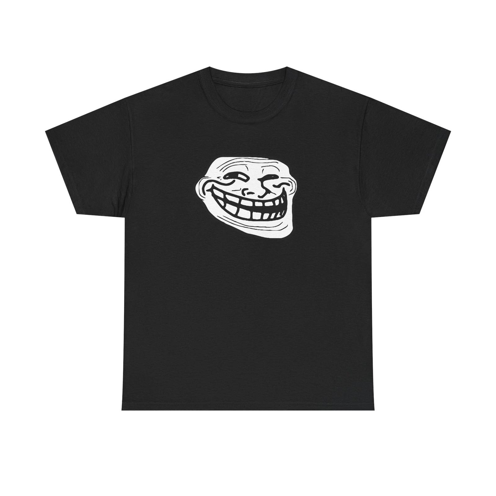 Troll Face funny meme gift for party Unisex Heavy Cotton Tee L
