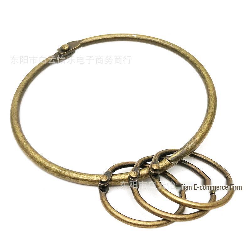Retro 8.5CM Movable Metal Keychain with Large Open Jump Ring