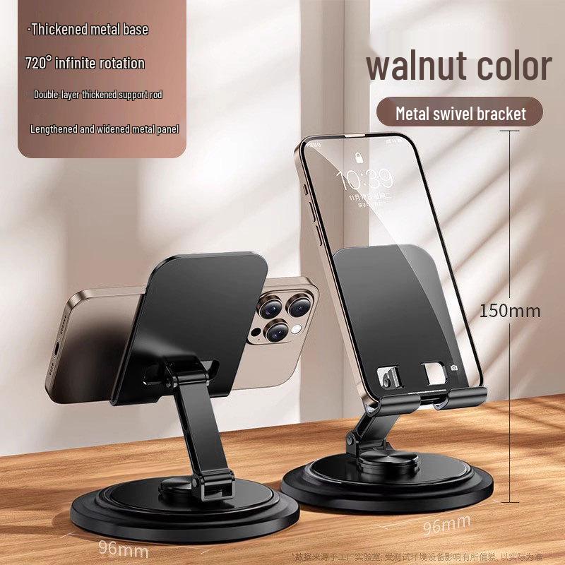 Metal Rotating Phone Holder for Live Streaming & Binge-Watching - Lazy Gadget with Custom Logo Stand