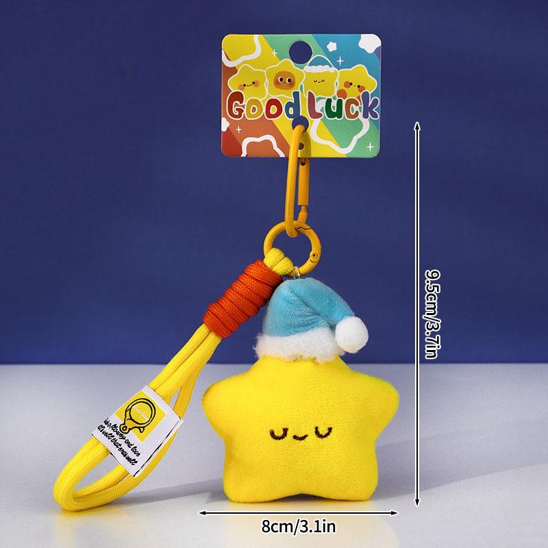 Star Keychain for Bags Party Favors Gifts Cartoon Star Keychains Accessories Christmas Decoraitons 2025 New Year Gifts
