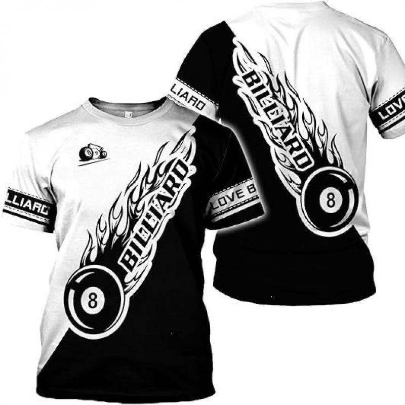 T-shirt Stampa Digitale 3D Top Manica Corta da Ragazzo e Uomo Versatile Traspirante