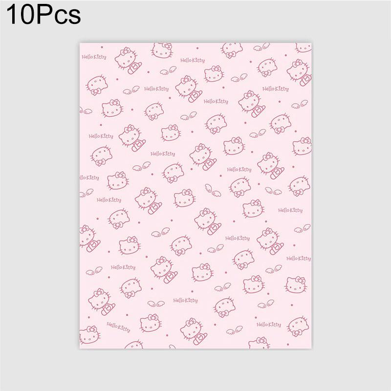 10pcs Wrapping Sheets Crafts Gifts Gift Wrap Paper Cartoon Patterned for DIY HelloKitty
