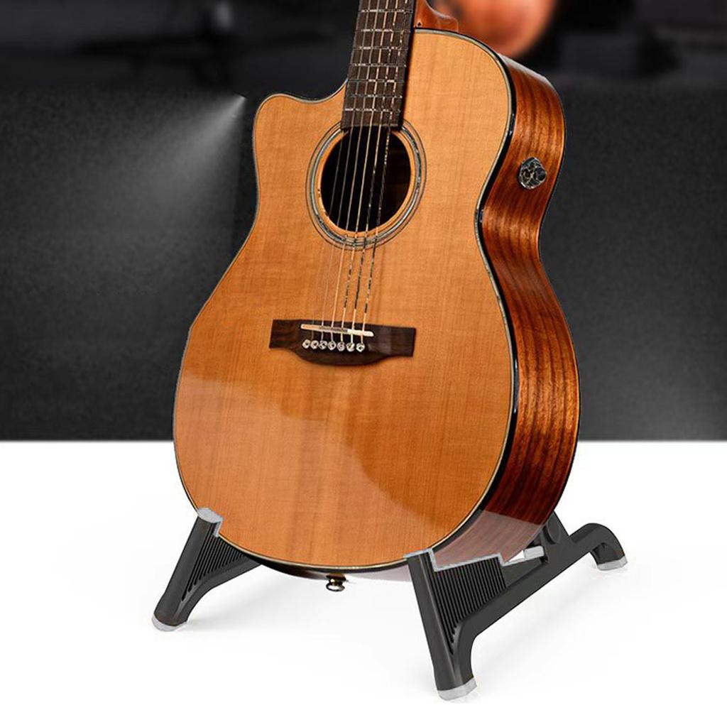 Guitar Folding Floor Stand Soft Silicone Pad Non Slip Portable A Shape Acoustic Guitar Stand for Home