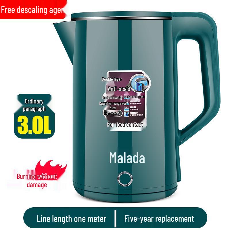 

Wanlida Ізольований електричний чайник, 304 нержавіюча сталь з нанесеним логотипом. Electric Kettle