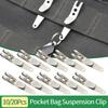 10/20 Stück Tasche Aufhängeclip Edelstahl mit Schlüsselanhänger Karabiner Halter EDC Outdoor Camping Quicklink Schlüsselanhänger Werkzeuge